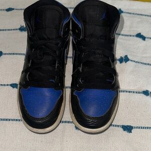 Kids Black and Blue Jordan 1